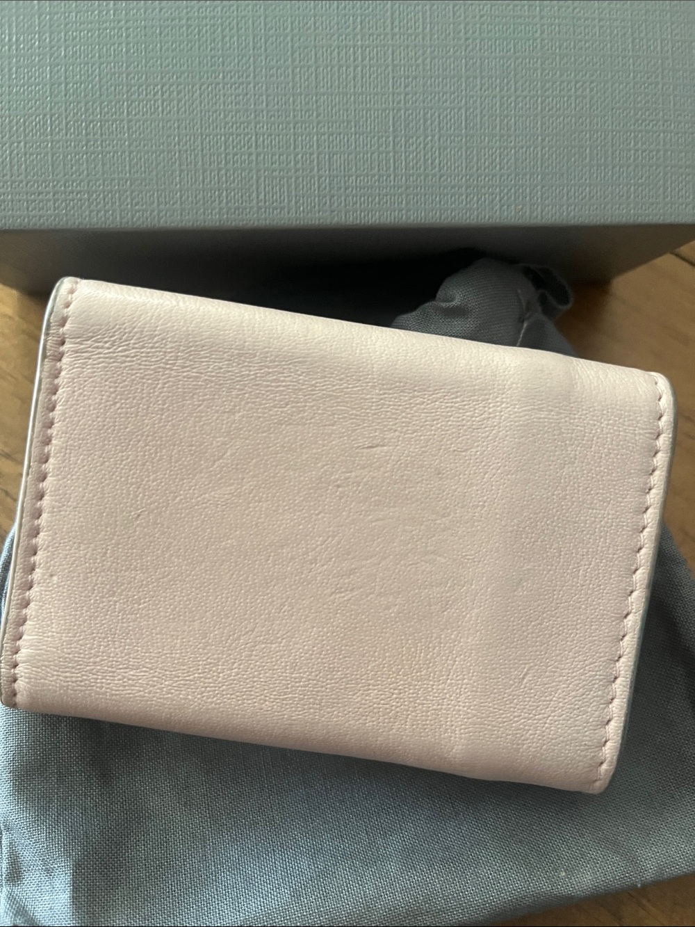 Balenciaga Pale Pink Leather Wallet Envelope Card Holder w COA - Picture 6 of 9